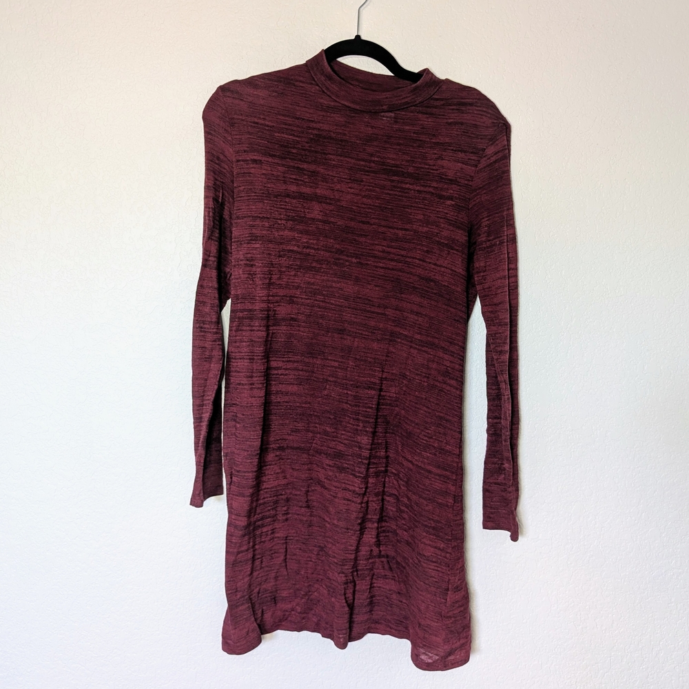 H&M Elegant Maroon Long Sleeve Dress